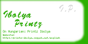 ibolya printz business card